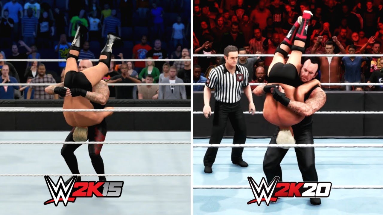 WWE 2K15 vs WWE 2K20 Finisher Comparisons