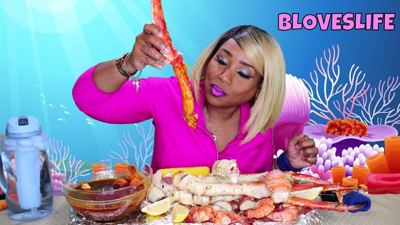 Seafood Boil Clean Plate Special King Crab legs, Tiger Shrimp, Lobster