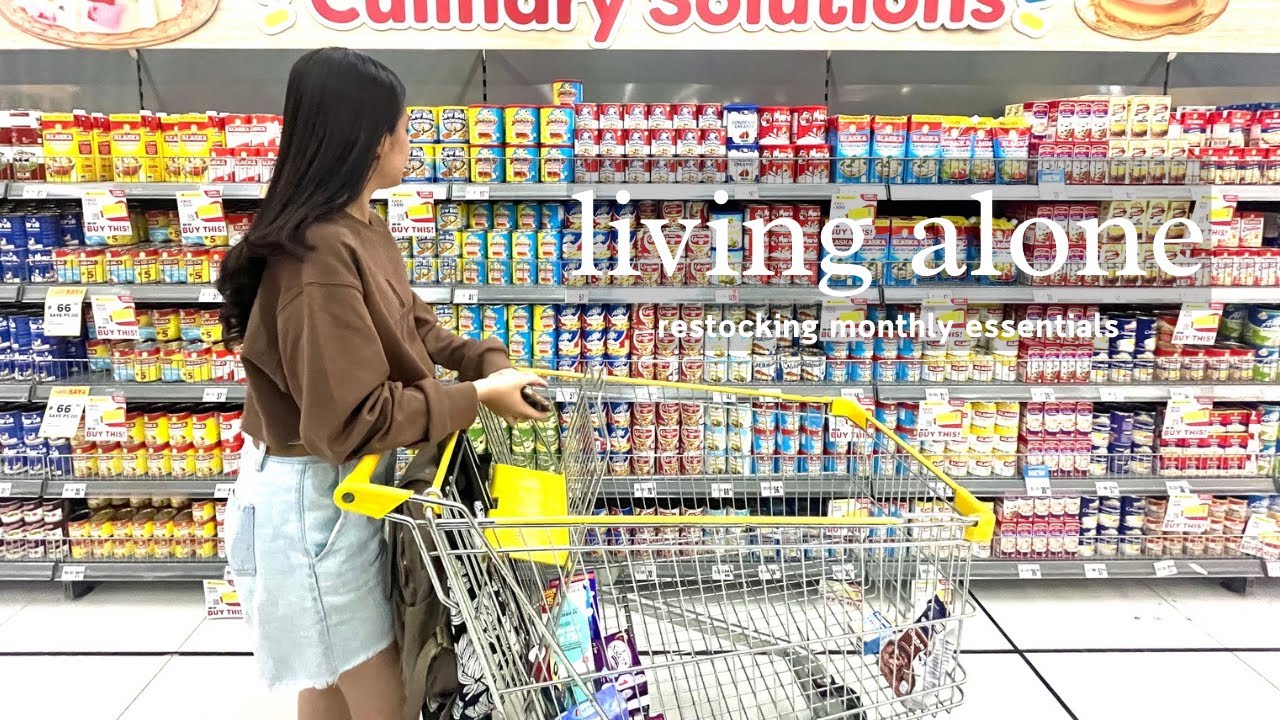 living alone in the Philippines — grocery shopping with prices, unboxing orders & gift 🧦