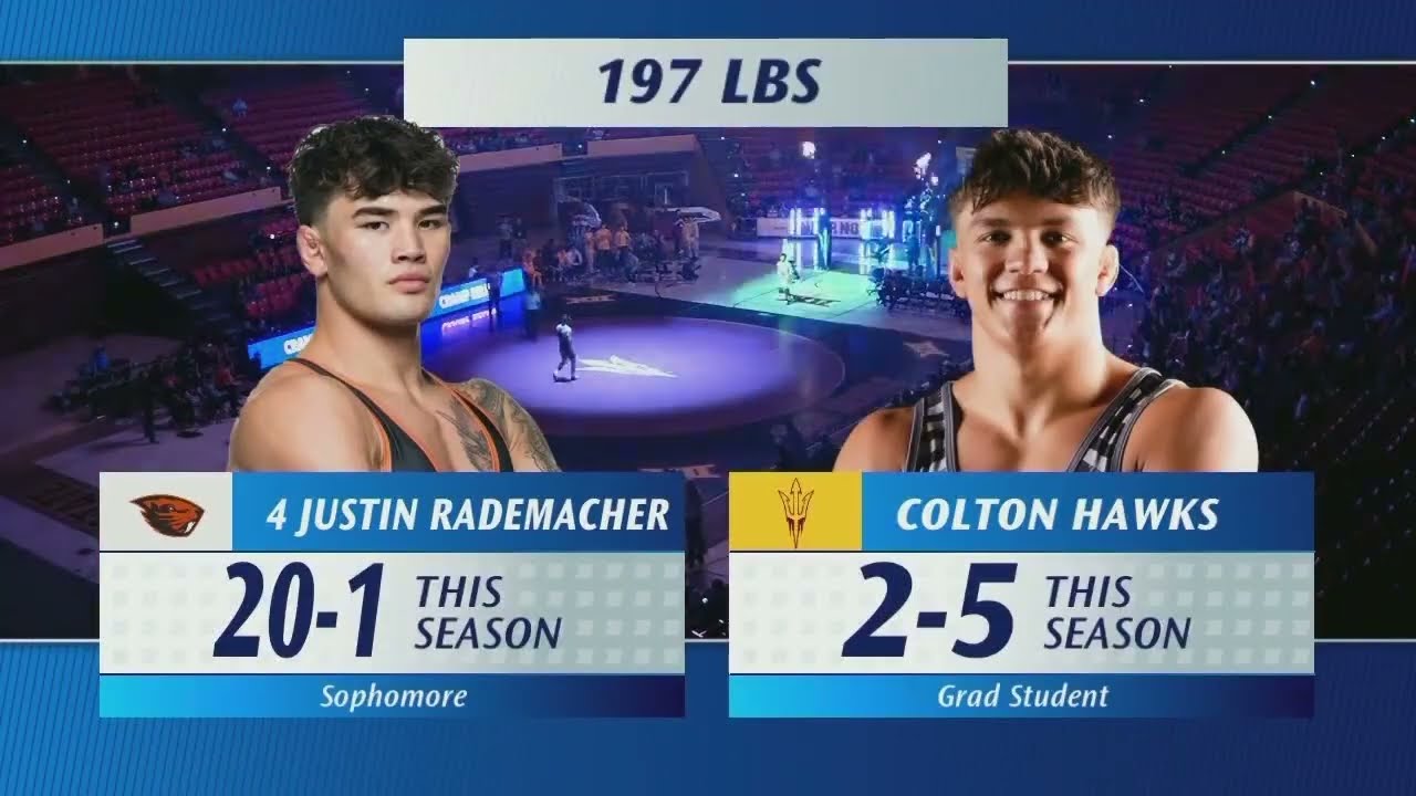 Colton Hawks vs. Justin Rademacher (197lbs) FULL MATCH | 2025-26 Big 12 Wrestling
