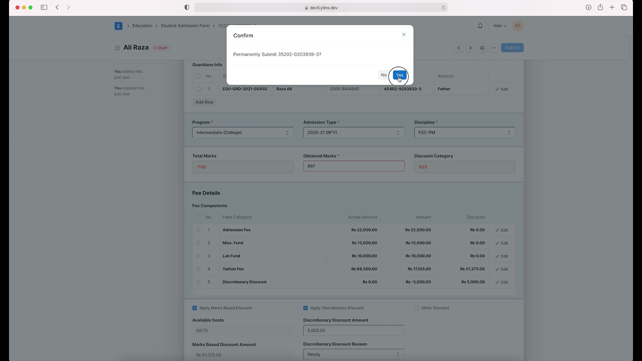 KIPS ERP New Admissions System Demo
