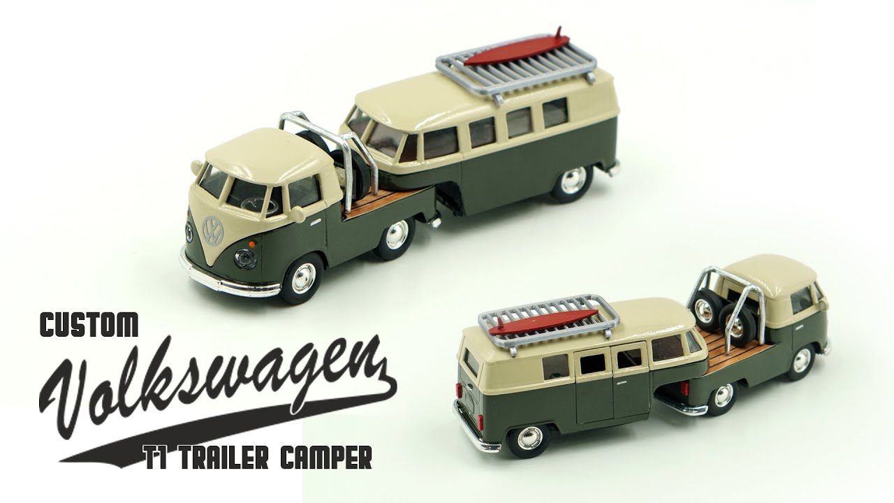 Volkswagen T1 Camper Trailer | T1 Camper Trailer Custom | Volkswagen T1 Diecast