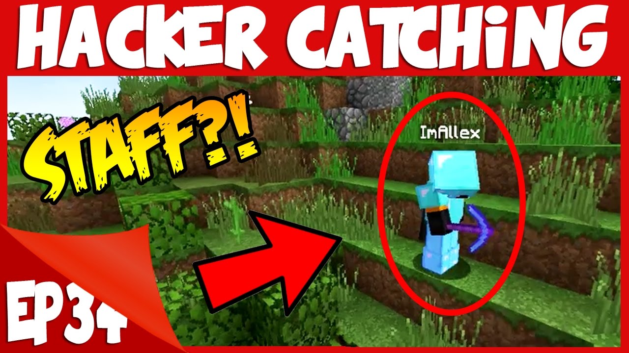 STAFF MEMBER CAUGHT XRAYING??!!!! (Minecraft Trolling Hackers EP34)
