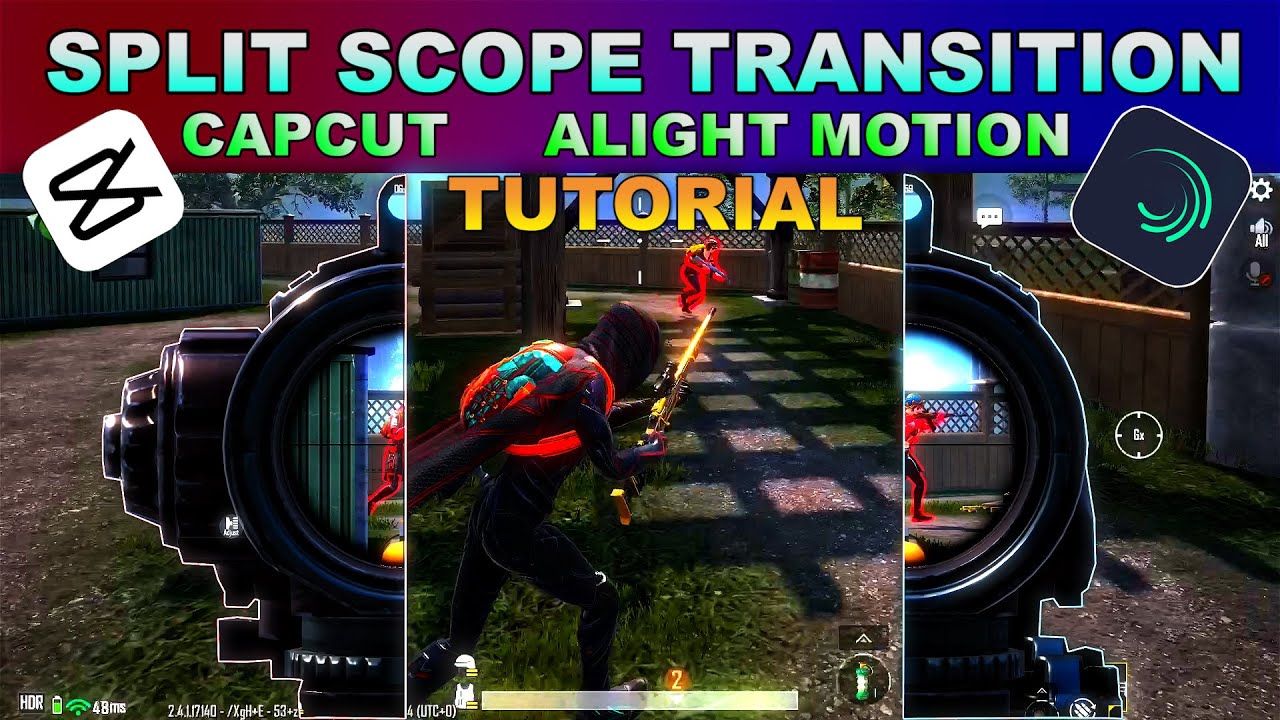 Split Scope Transition in PUBG Mobile | Capcut and Alight Motion Tutorial