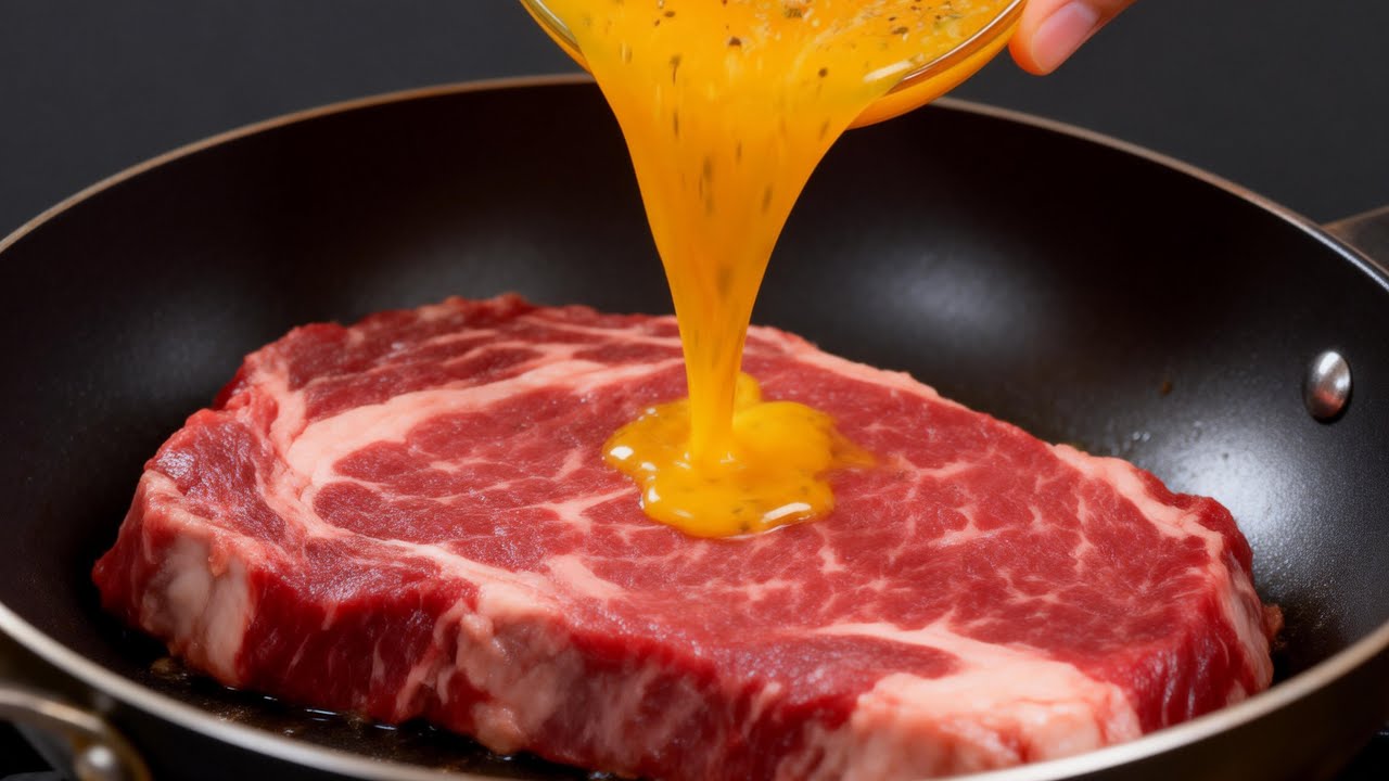 Watch What Happens When You Pour Eggs Over Beef