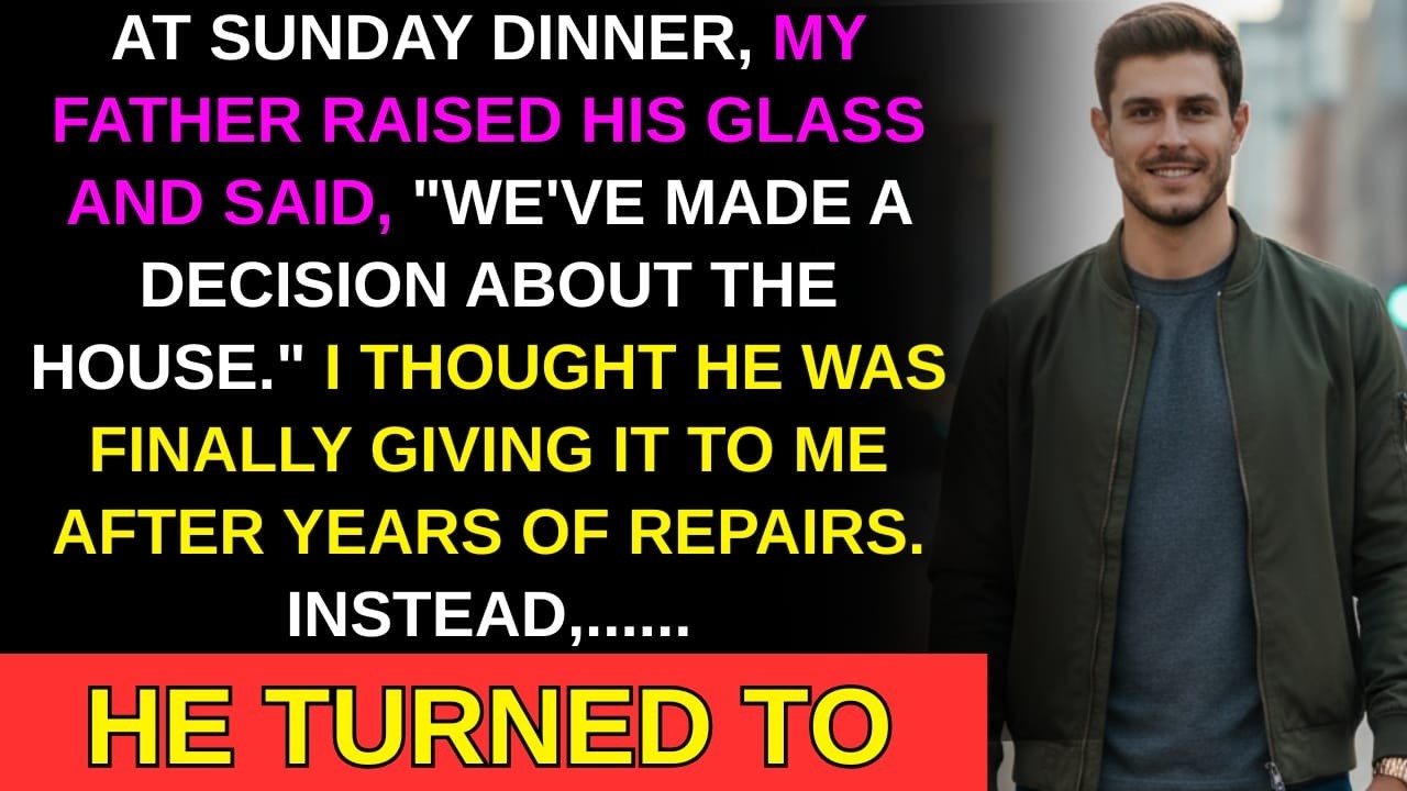 At Sunday Dinner, My Father Raised His Glass And Said, 