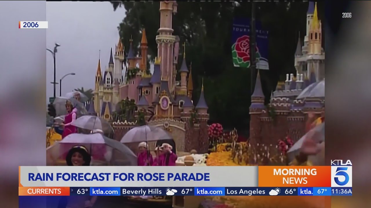 National Weather Service predicts 'near 100% chance of rain' during the Rose Parade