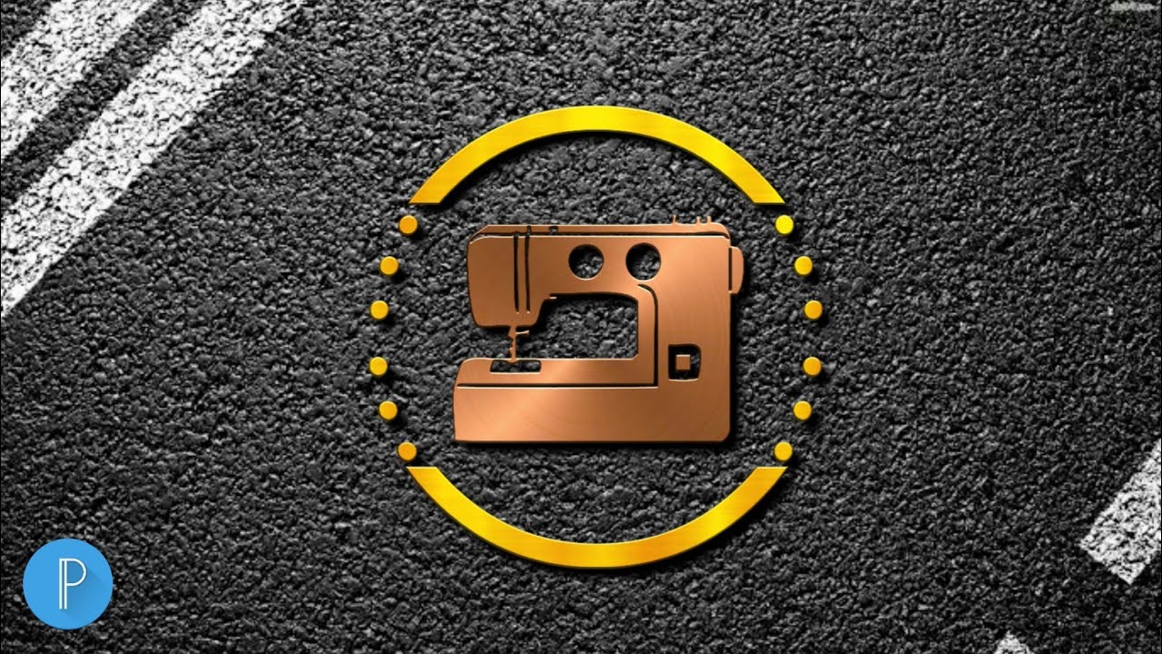 Tailor Channel logo design on Android mobile,pixellab