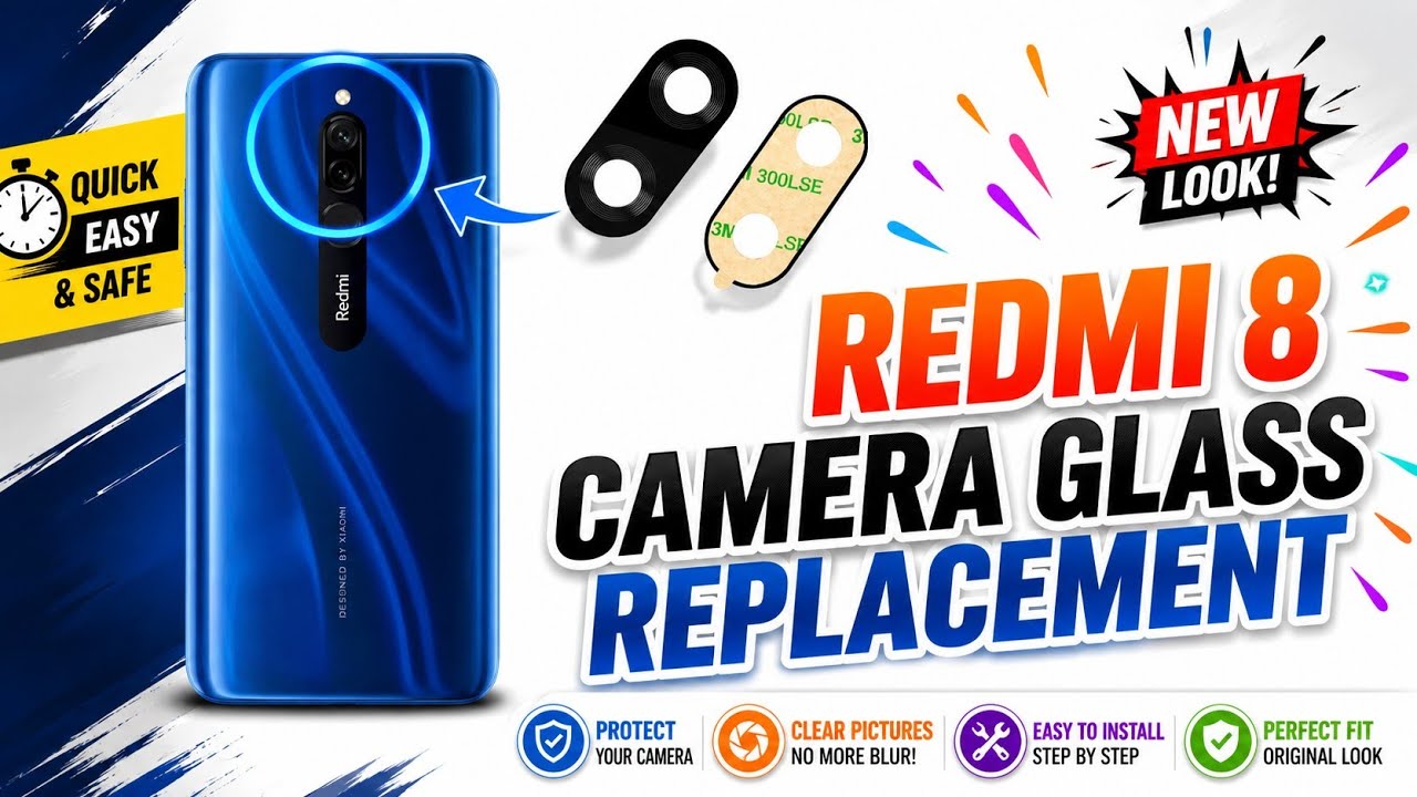 Redmi 8 Camera Glass Replacement | How to Change Redmi 8 Camera Glass Step by Step #redmi #redmi8 