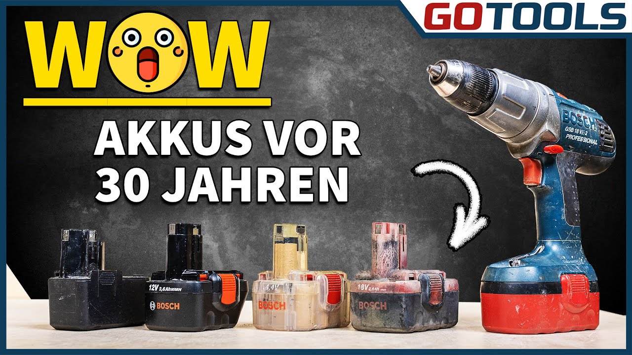 Wie lange hält ein BOSCH Akku? Akkutechnik, damals & heute! Eine Reise in die Vergangenheit!