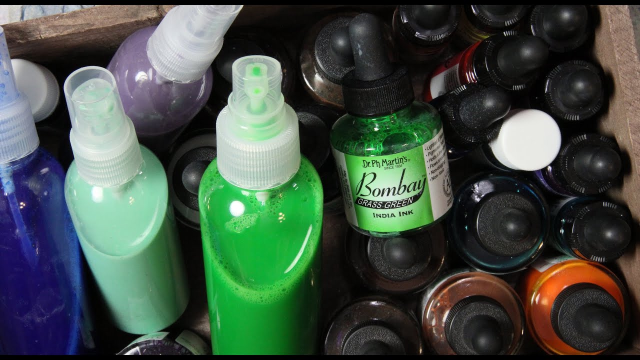 DIY Homemade India Ink Spray