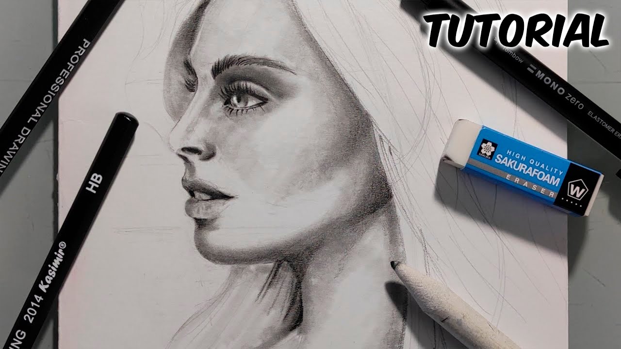 Cómo DIBUJAR una Cara de MUJER de Perfil a LÁPIZ muy FÁCIL | Tutoriales de DIBUJO
