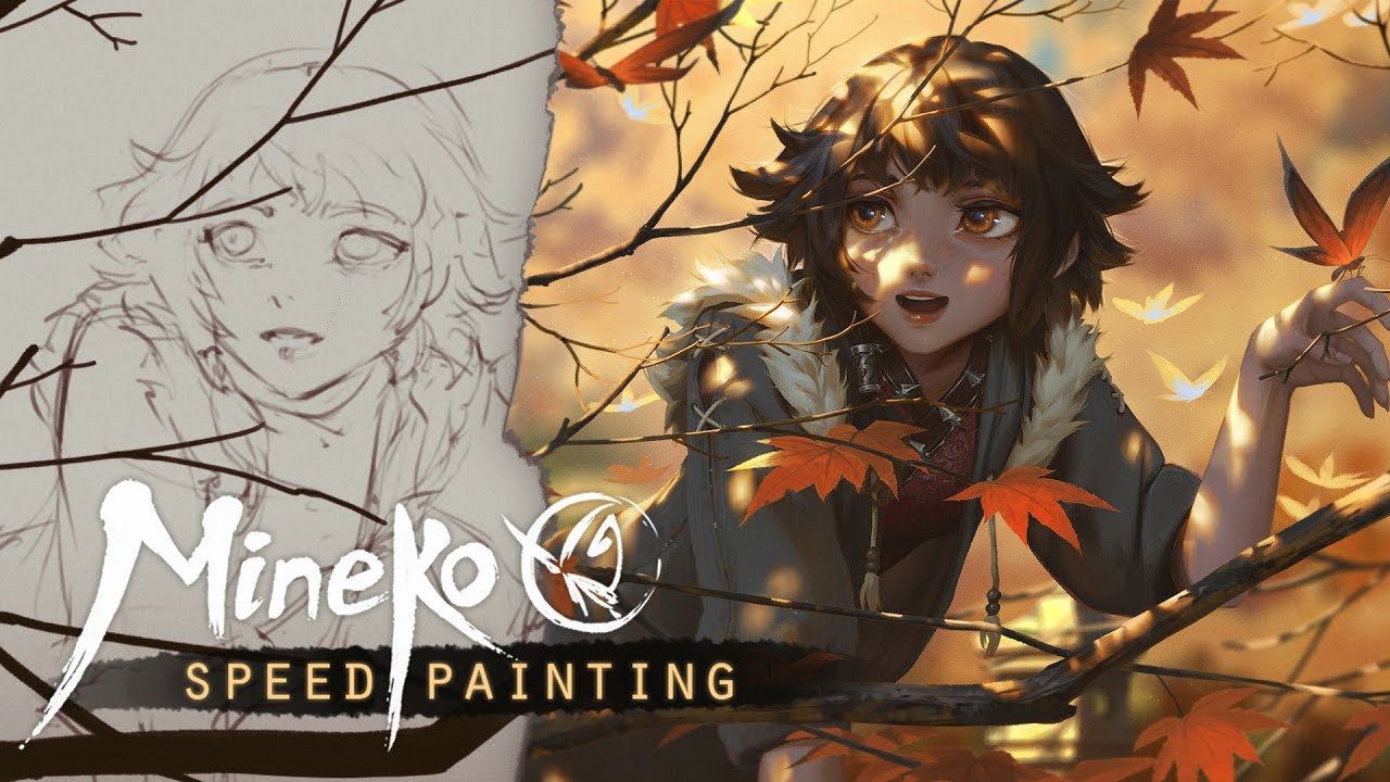 Mineko: Butterfly  - speed painting (Time-lapse)