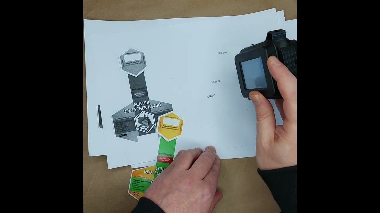 Handdrucker - Minidrucker TIJ - Honigetiketten mit MHD und Sorte bedrucken