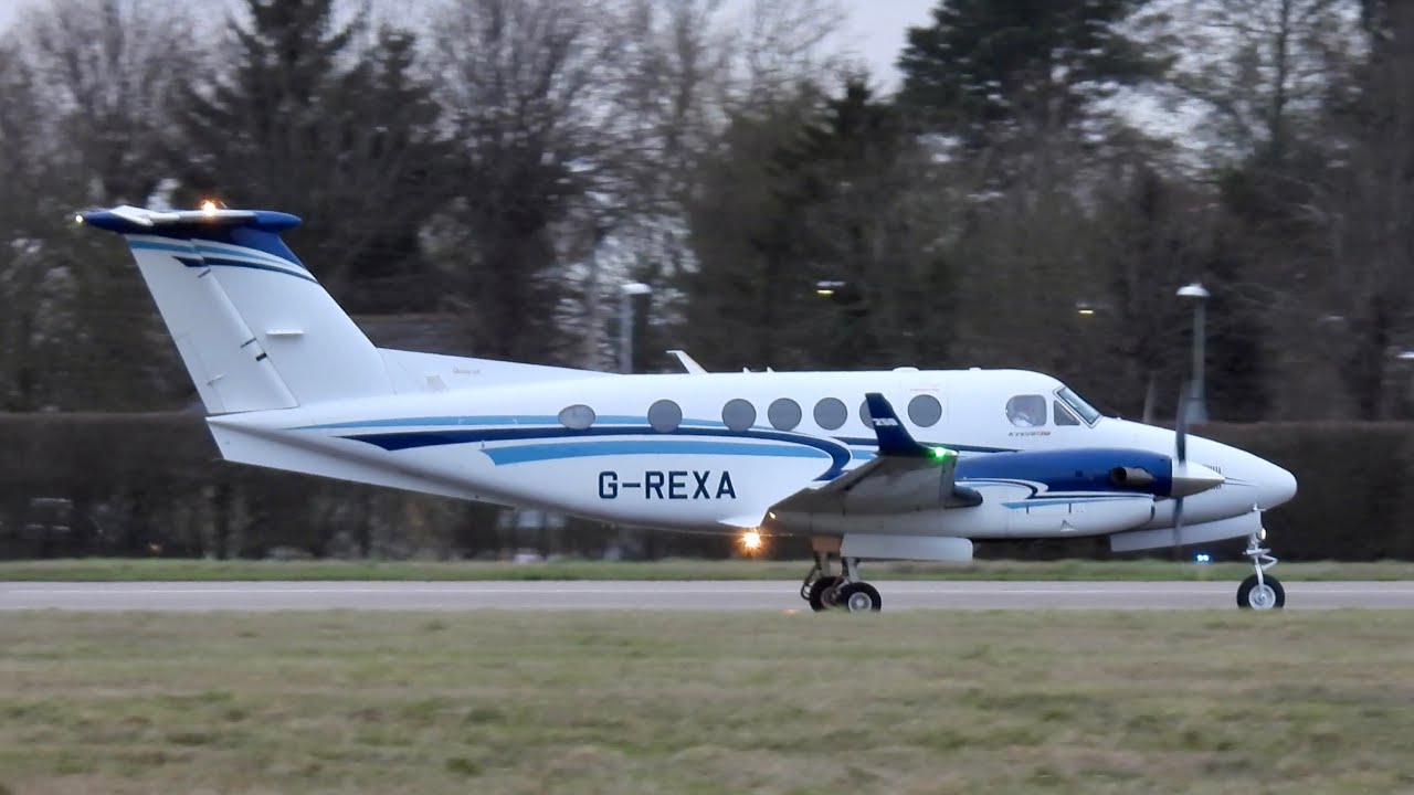 A holiday departure with all trimmings | RVL Aviation Beech King Air 250 G-REXA at Cambridge again