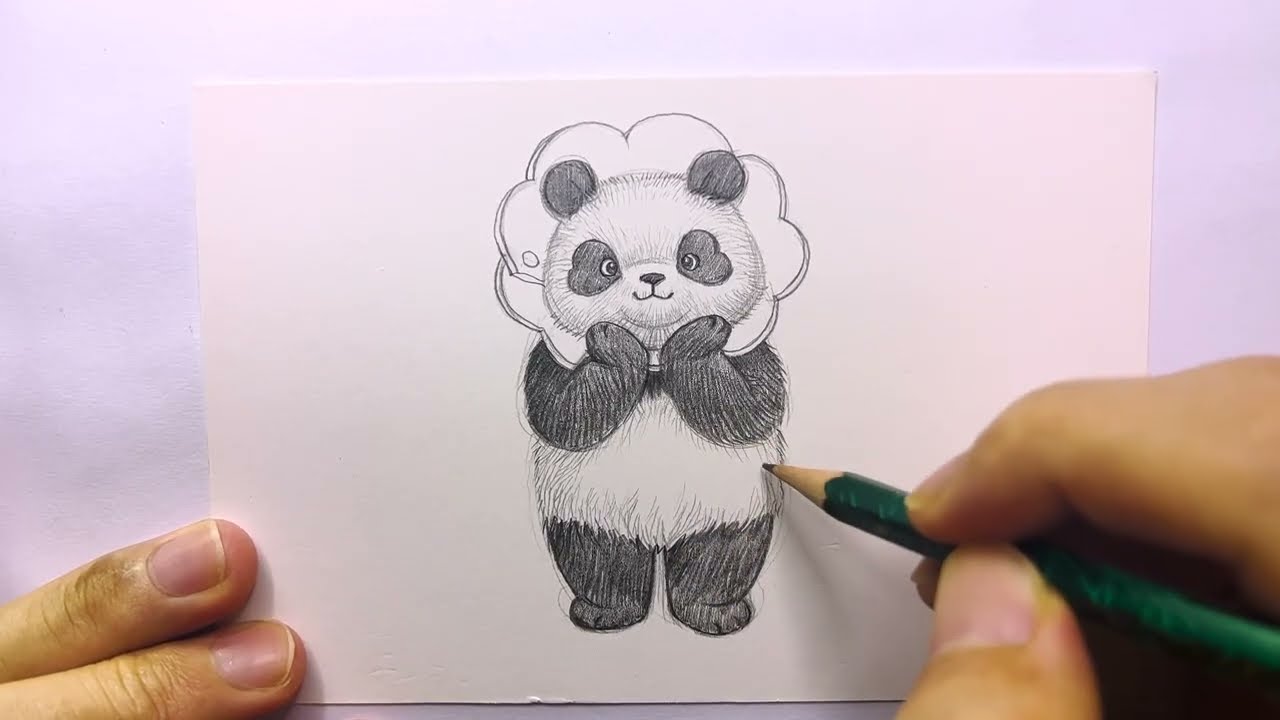 Draw panda Day 133｜pencil sketch