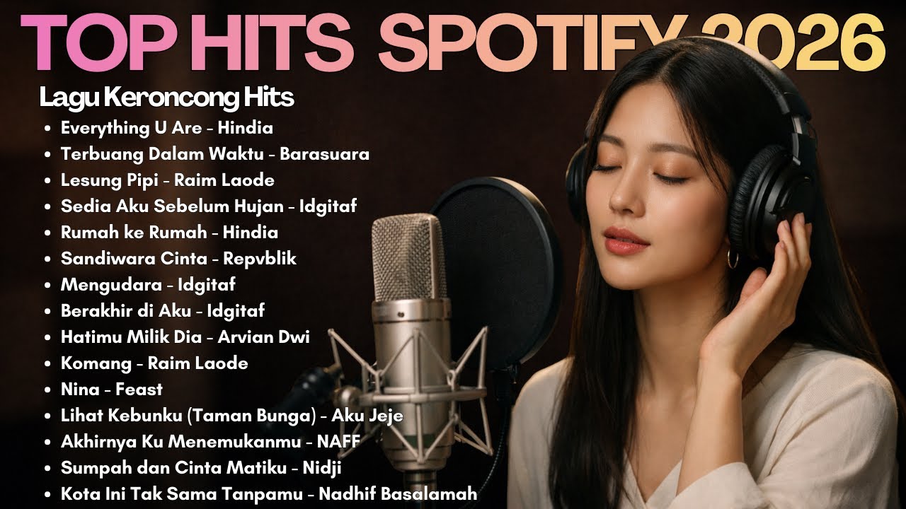 Keroncong Modern Indonesia 2026🎶 Full Album Cover Pop Galau Terbaru | Komang, Hindia, Raim Laode Mix
