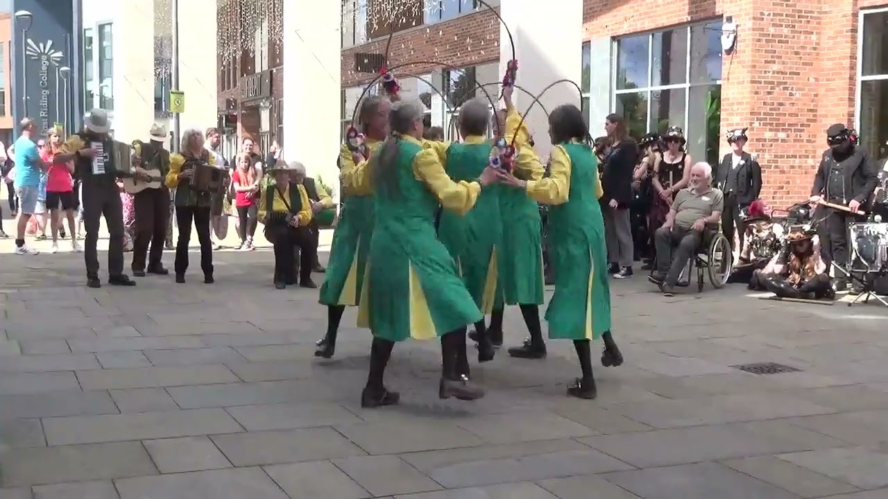 Yorkshire Chandelier dancing at the Beverley Folk Festival Day of Dance in 2024.