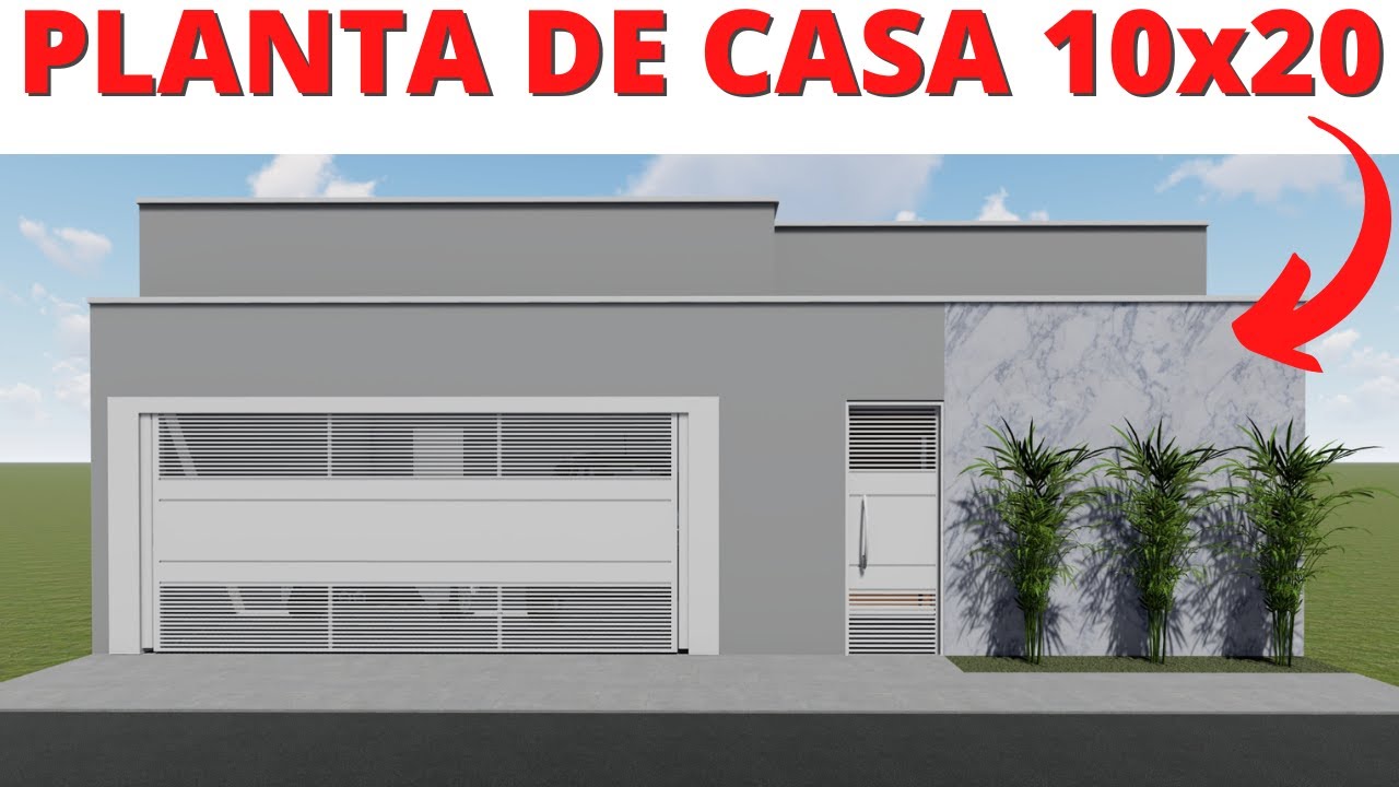 PLANTA DE CASA 10X20 METROS COM 03 SUITES!