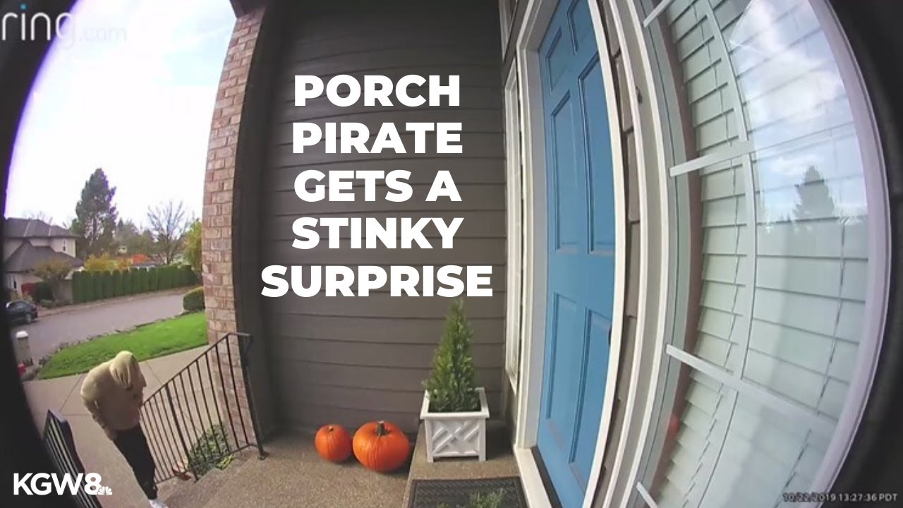 Portland porch pirate gets a stinky surprise!