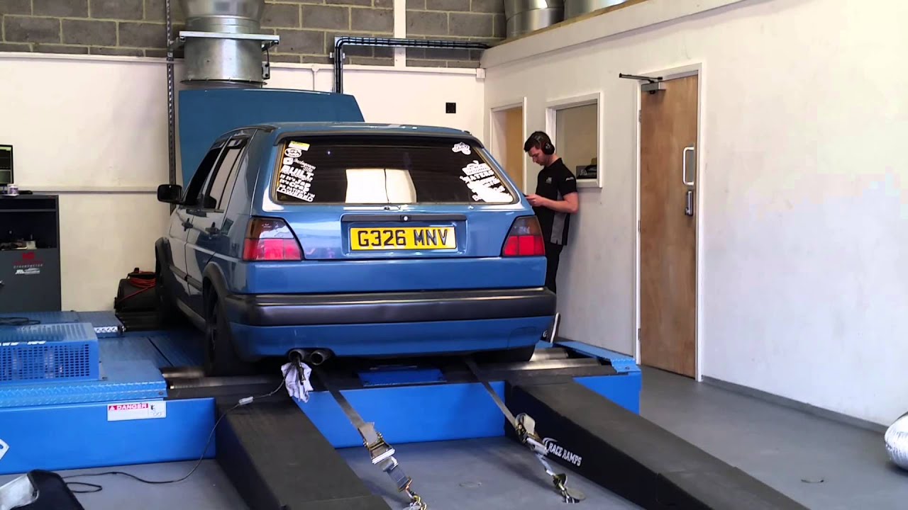 VW GOLF Mk2 SYNCRO 1.8 8v Weber on dyno