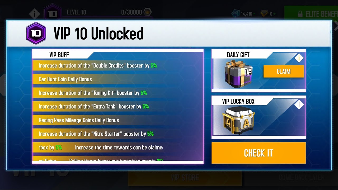Asphalt 8, VIP 10 разблокирован, ещё больше VIP-усилений 😍