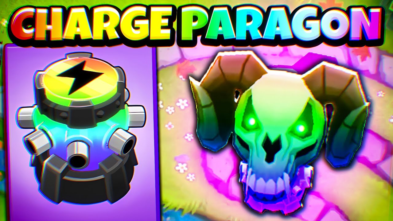 The CHARGE TOWER PARAGON in BTD 6