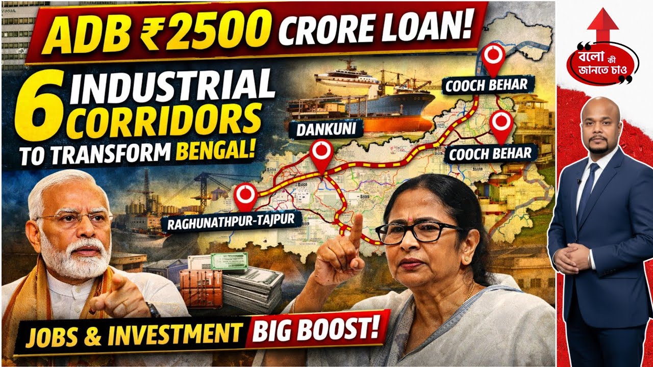 ADB ₹2500 CRORE LOAN FOR BENGAL | 6 INDUSTRIAL CORRIDORS THAT WILL CHANGE WEST BENGAL