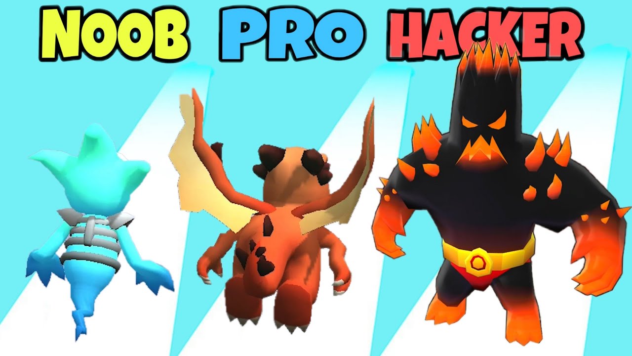 NOOB vs PRO vs HACKER in Monster Run Squad Evolution