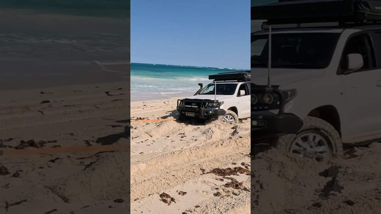 Bogged in Lancelin! 😱 Soft Sand Recovery Gone Wrong #4WDRecovery #Bogged #Lancelin #Beach4WD