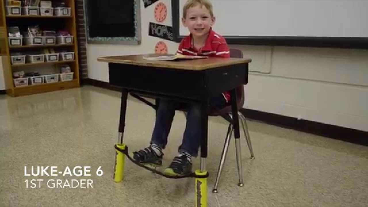 Bouncy Bands help students wiggle while they work.