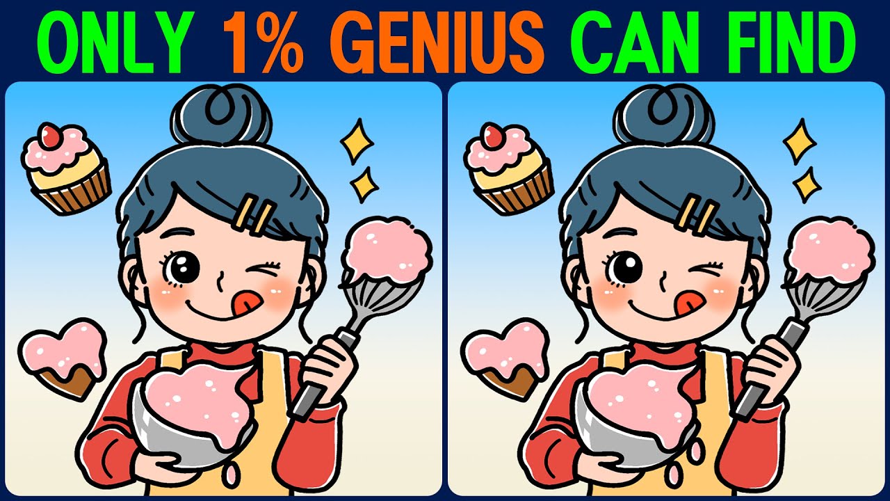 【Find the Difference】 Can you spot all the differences? Try it!