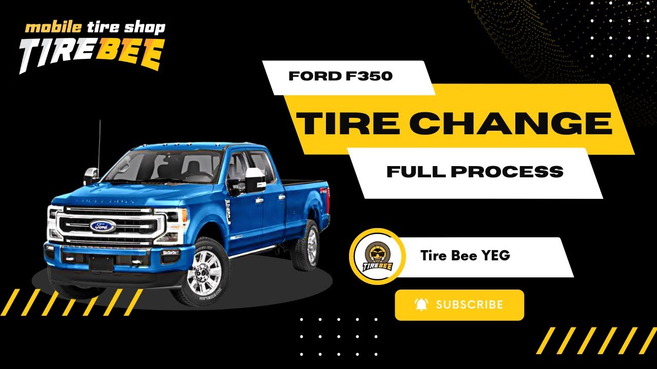 How to Change a Tire. Full Process. Replacing Tires on a Ford F-350. Tire Bee Mobile Tire Shop.