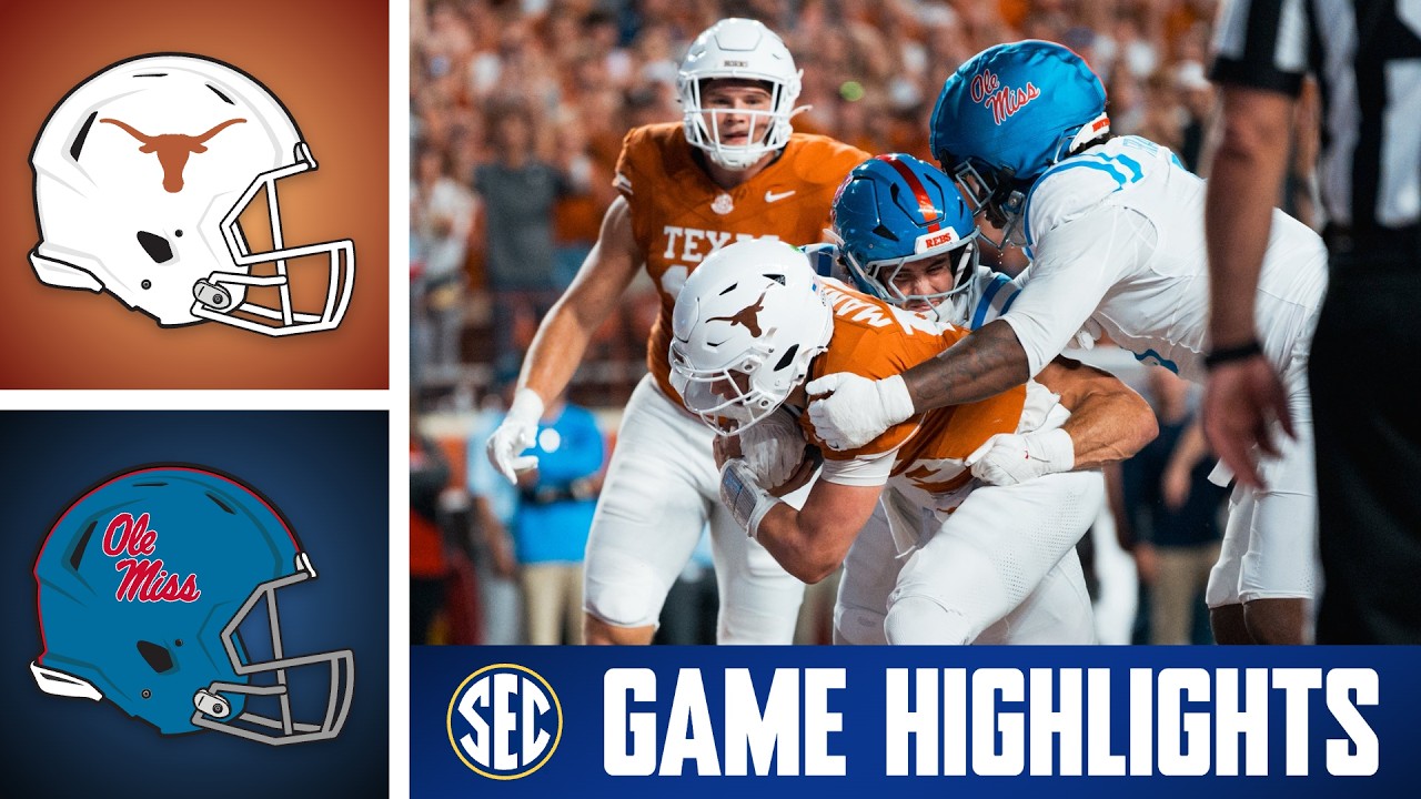 Ole Miss Rebels против Texas Longhorns | Лучшие моменты игры | SEC по американскому футболу 2026 ...