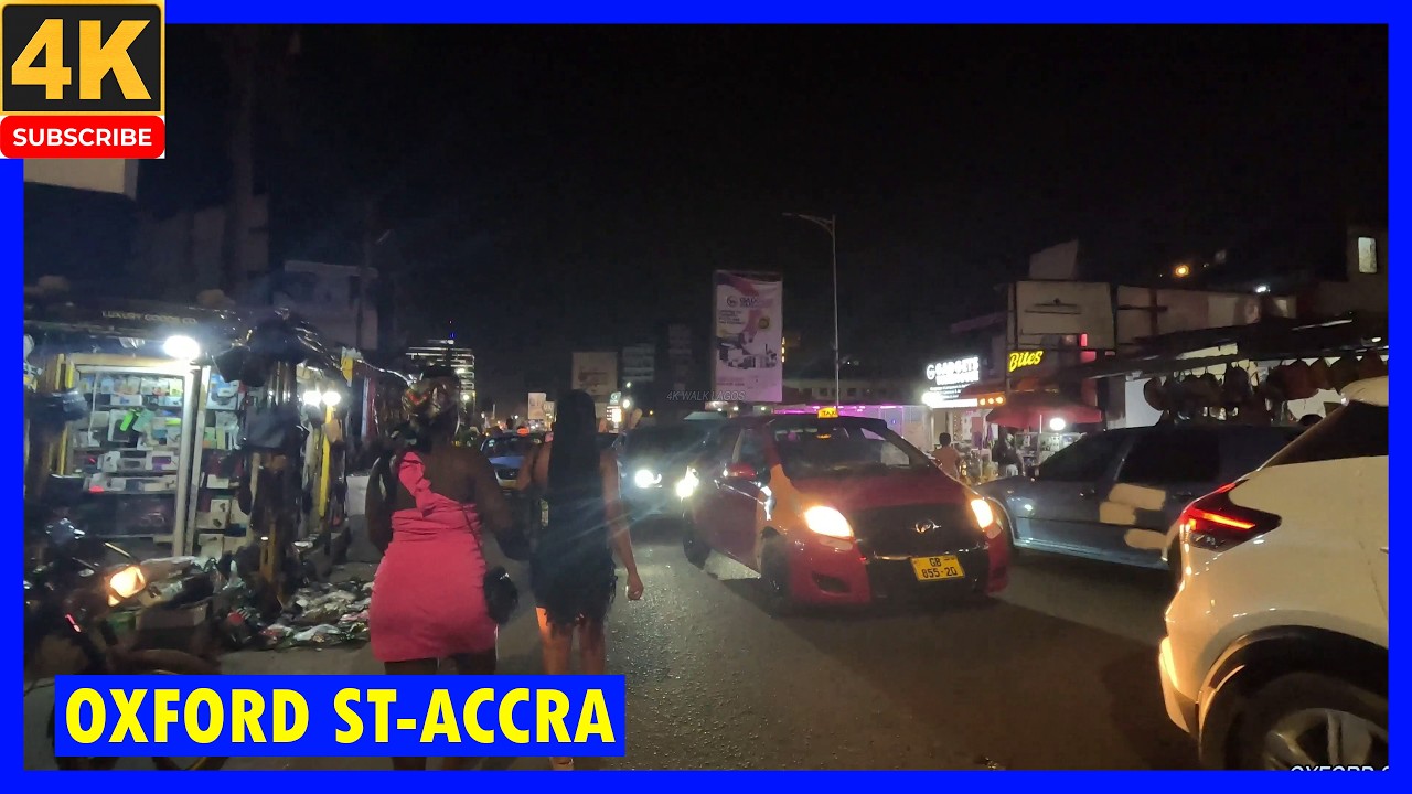 🇬🇭 Osu Oxford Street, NightLife Redlight District 4K Walk & Number One Oxford Street Hotel & Suites