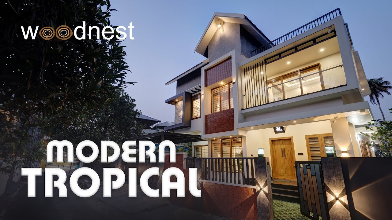TRENDING MODERN TROPICAL HOME | EDAPPALLY | 2800 SQ.FT | WOODNEST #kerala #home  #family  #life