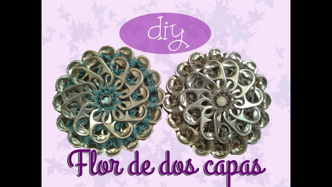 Tutorial Flor con anillas de lata