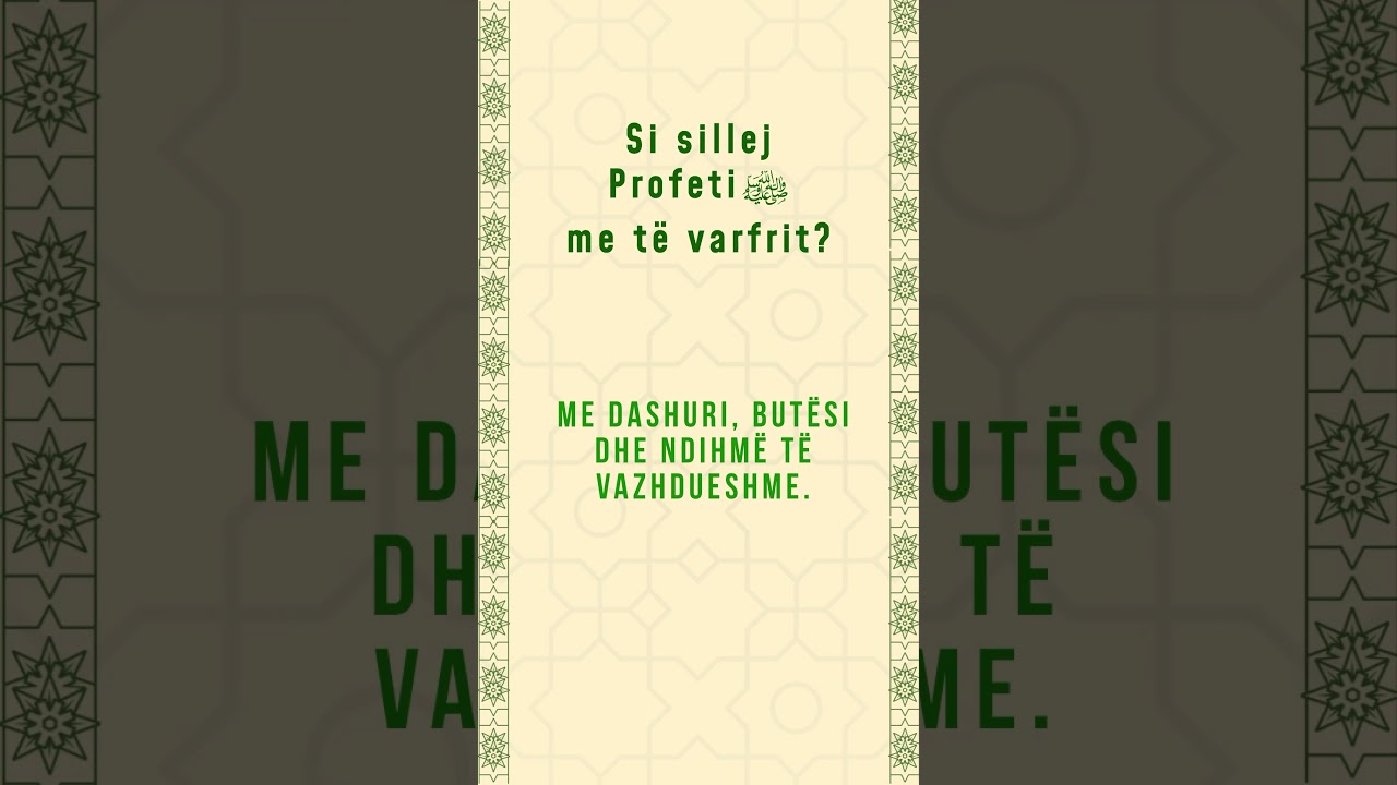 Si sillej profeti me te varferit?