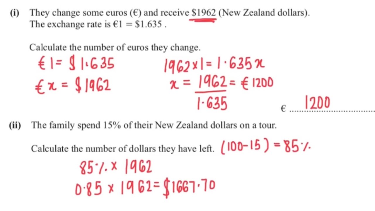 Percentage Increase and Reverse Percentage | IGCSE MATH (0580) PAST PAPER QUESTIONS