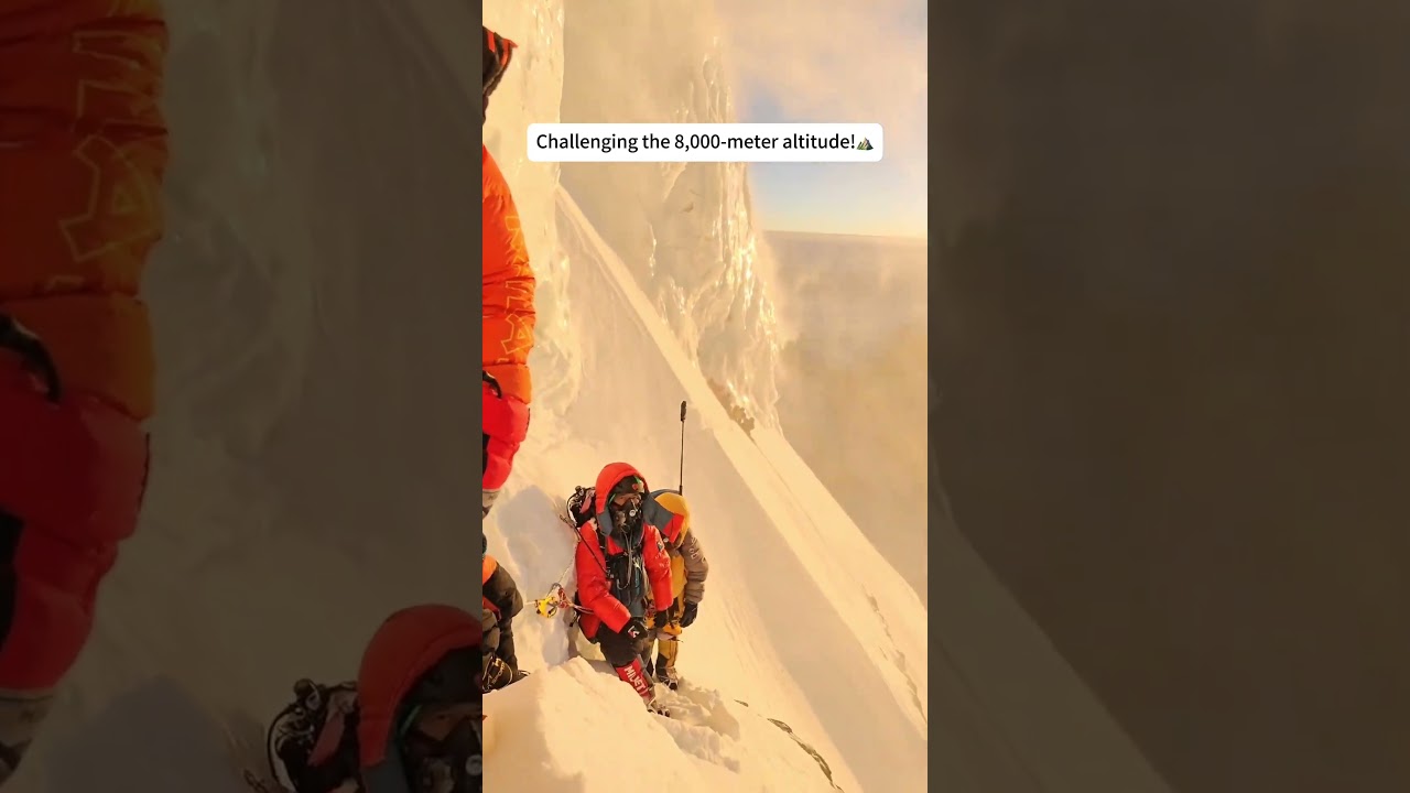 ⛰ Taking on the 8,000-meter challenge! 💪 Willpower meets the peaks! 🏔 #MountainGoals #PushLimits