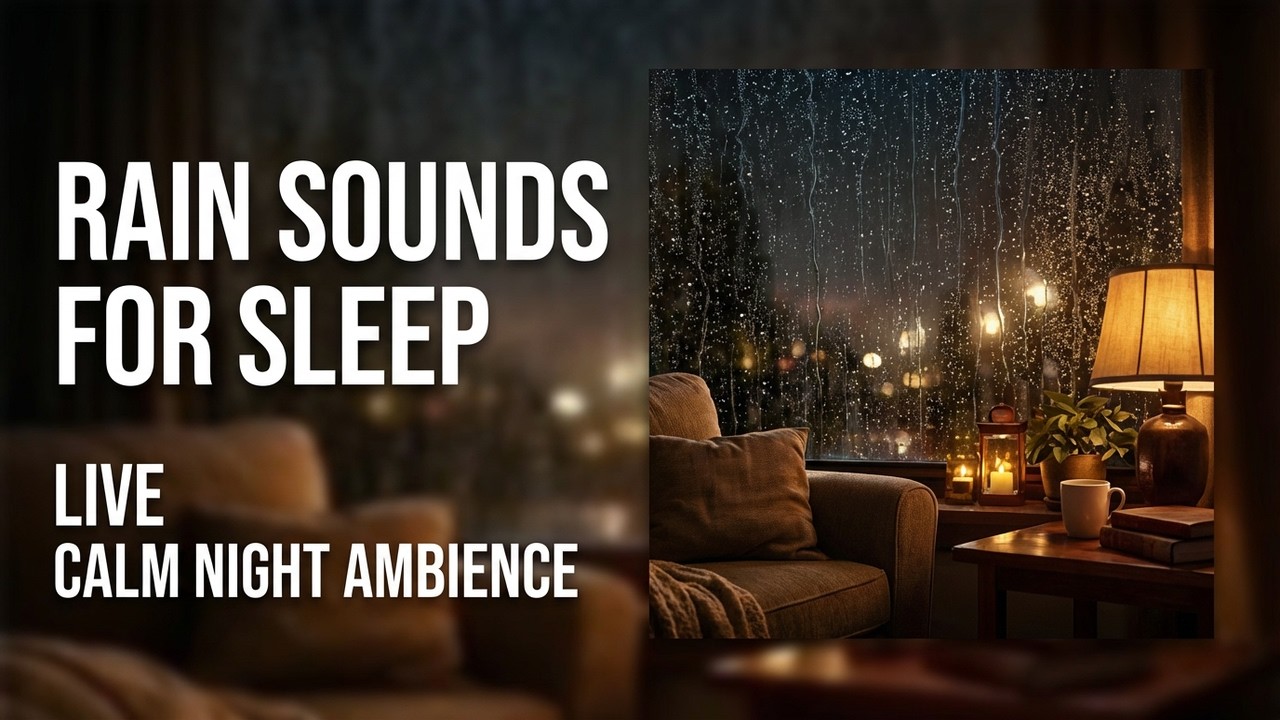 🌧️ LIVE Rain Sounds for Sleep | Calm Night Ambience