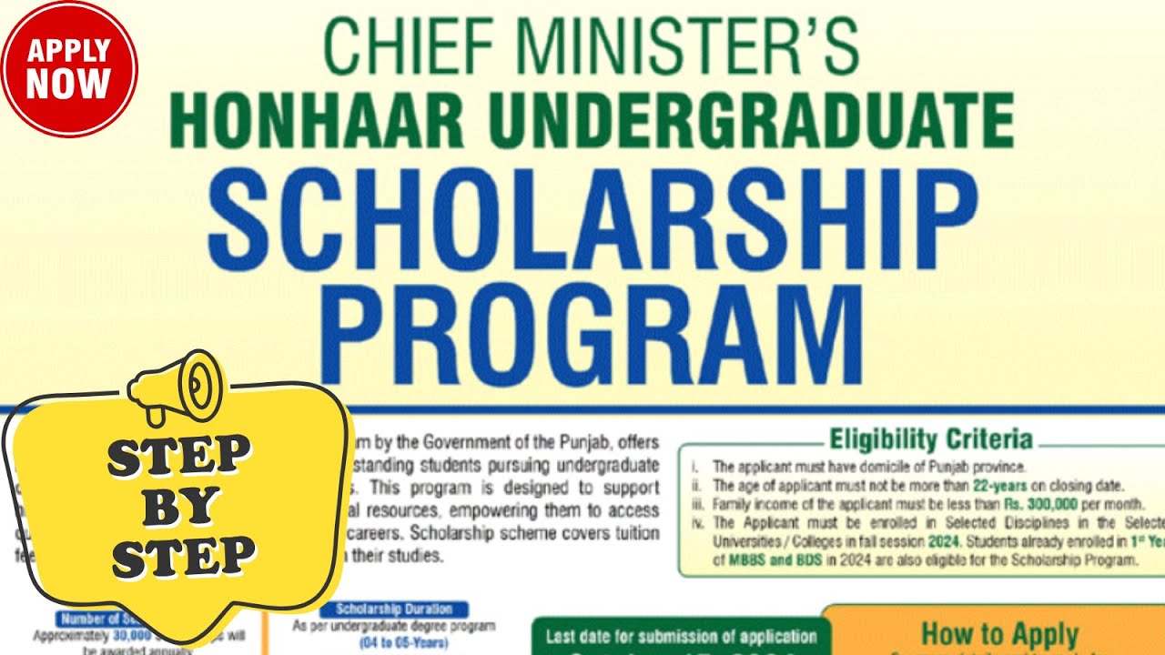 Honhaar Undergraduate Scholarship Program | Step-by-Step Guide for Applying Online