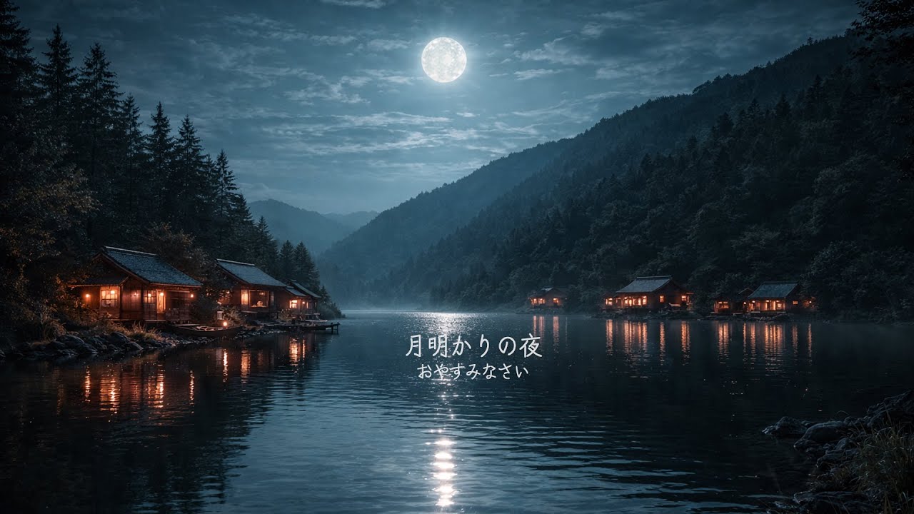 ほのかな月明かりに、眠りが深くなる夜ですね。おやすみなさい 【3時間・睡眠用BGM】