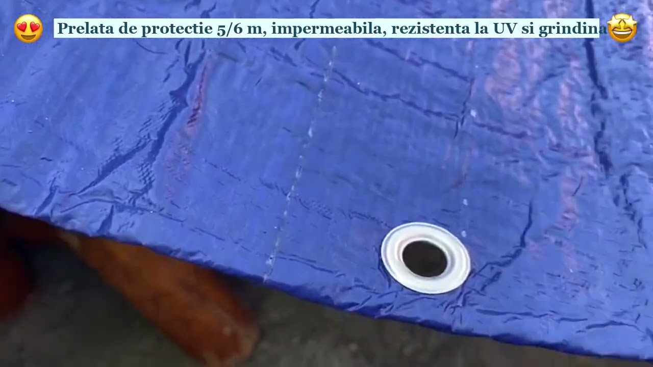 Prelata de protectie 5/6 m, impermeabila, rezistenta la UV si grindina