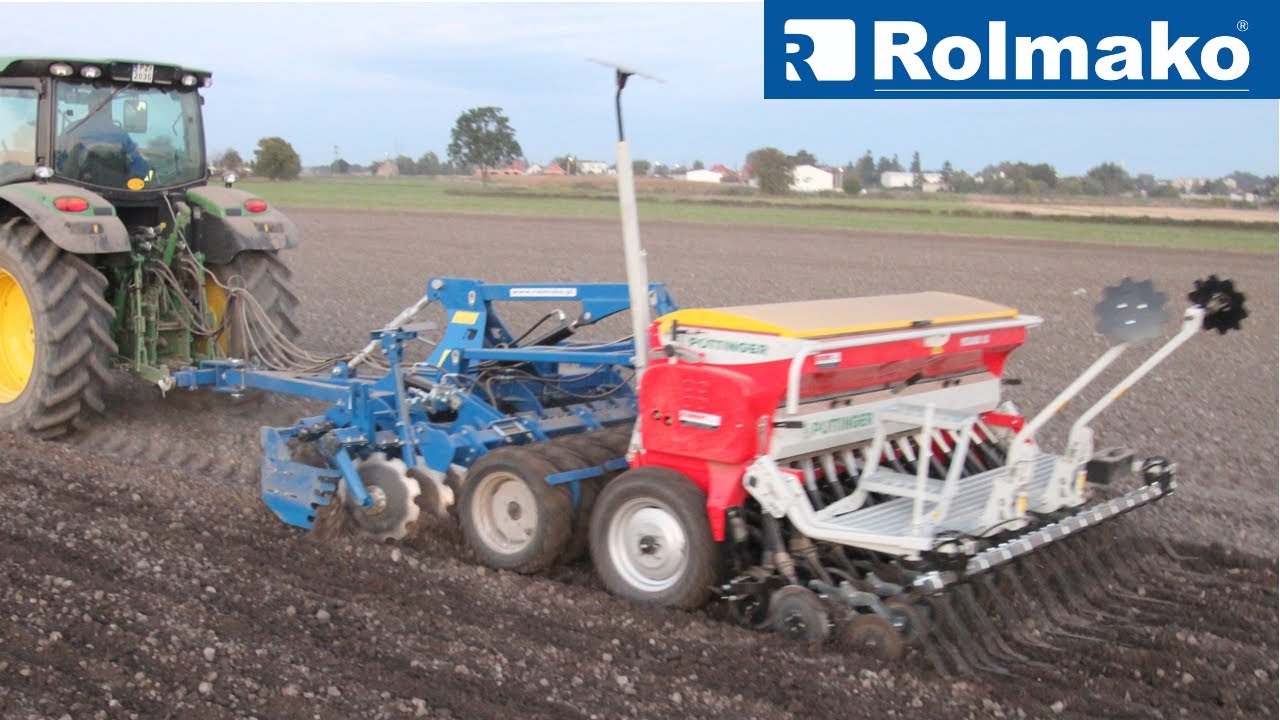 Дисковая борона Rolmako U693 с шинно-транспортным катком и сцепкой для сеялки