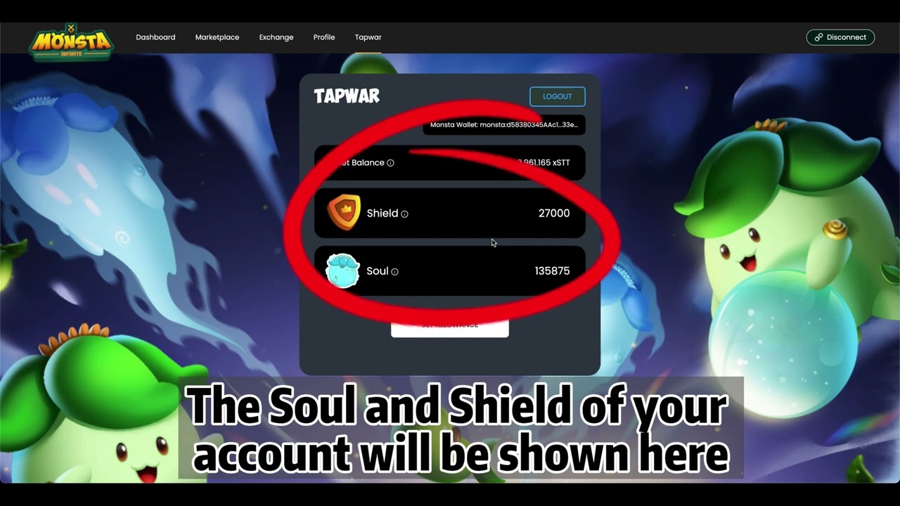 Tapwar Marketplace Spending Tutorial
