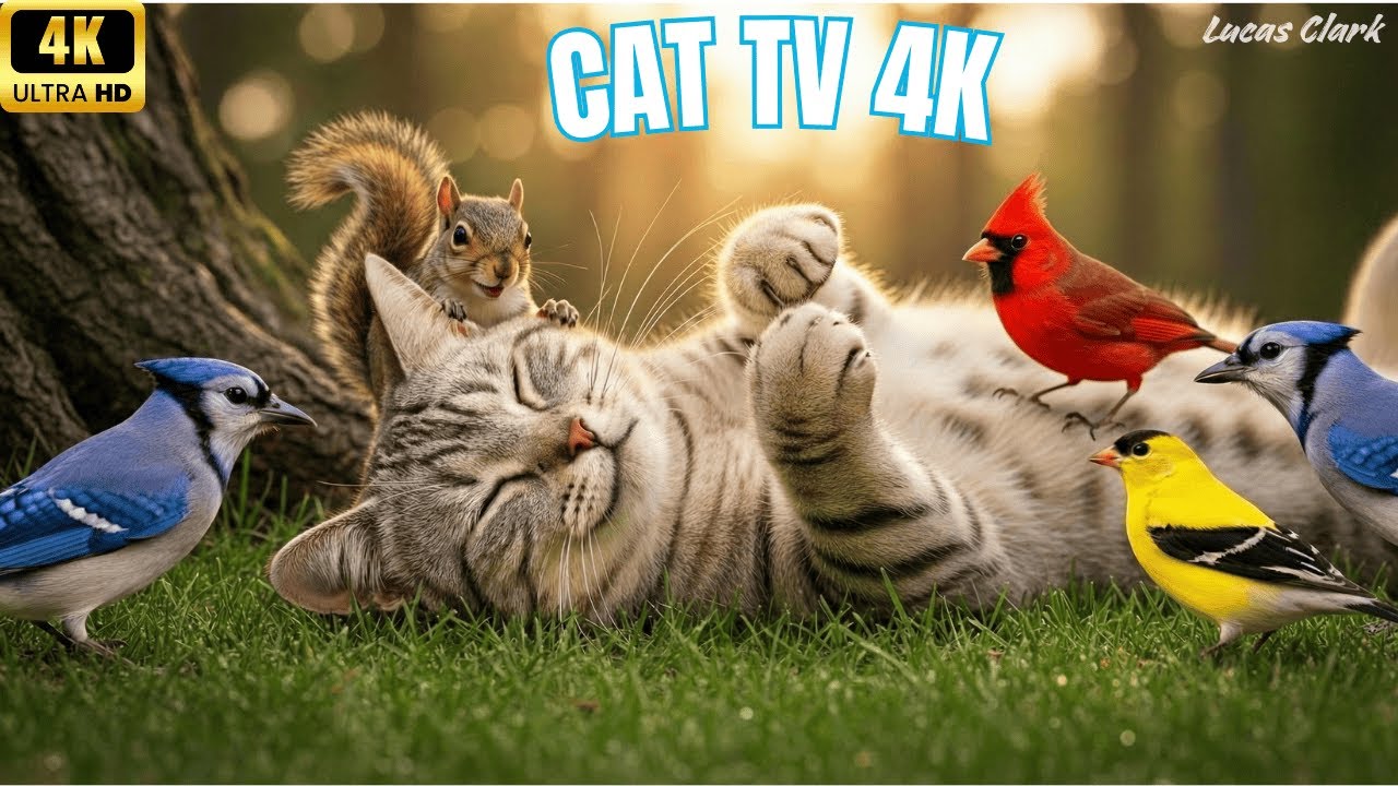 Cat TV for Cats to Watch 🐦🐿️  Calm Nature Visuals with Soft Wildlife Motion | 4K UHD