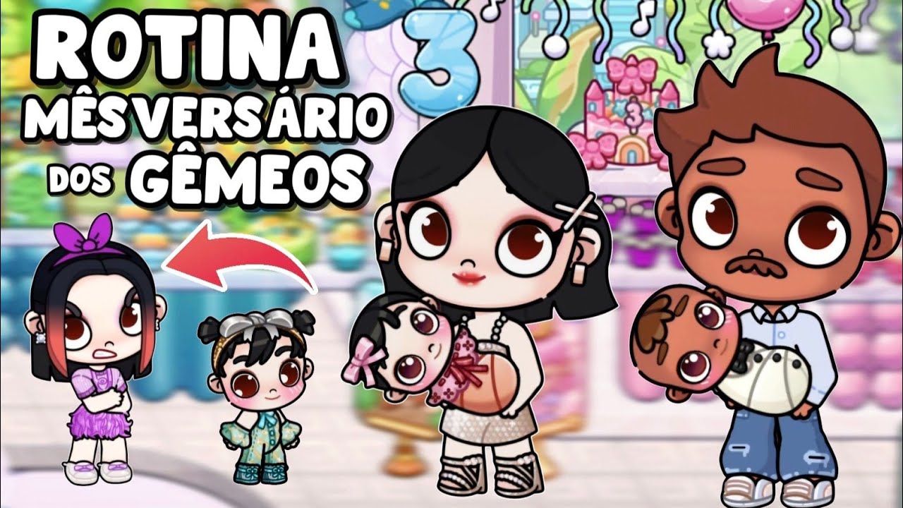 ROTINA MÊSVERSÁRIO DOS GÊMEOS | AVATAR WORLD ROTINAS E HISTÓRIAS