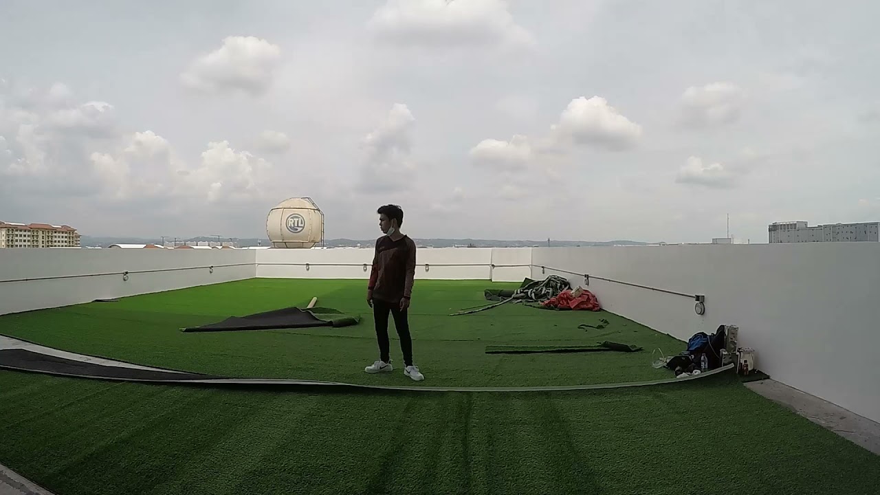 Roof deck Artificial Grass Installation(Pasig)