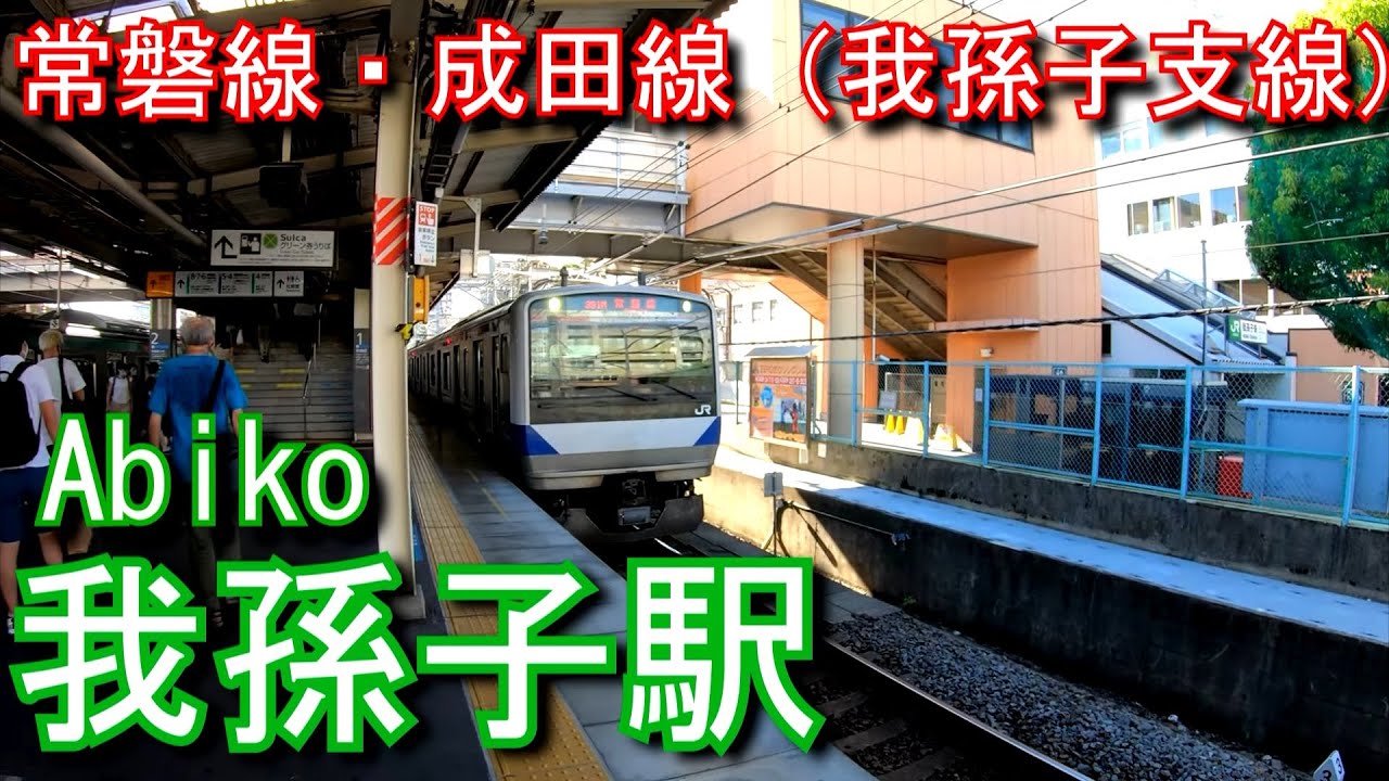 常磐線・成田線　我孫子駅 Abiko Station. JR East. Joban Line / Narita Line (Abiko Branch Line)